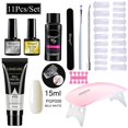 thumbnail image 1 of Kit de uñas, herramientas de extensión de Gel para uñas, juego completo de Gel de extensión de cristal con luz ultravioleta para principiantes, 1 of 1