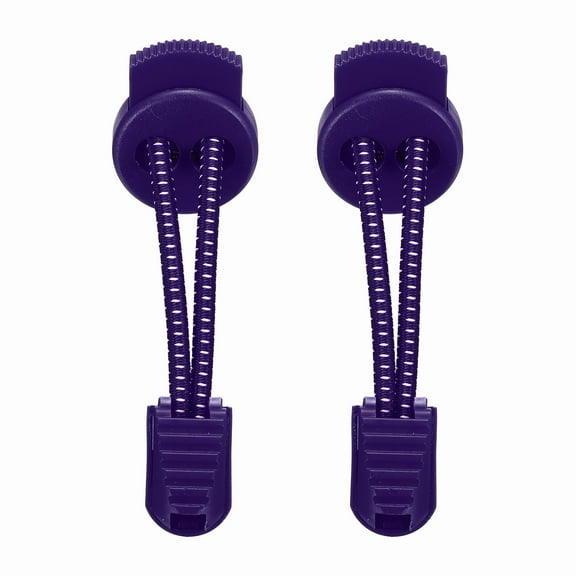 Uxcell Elastic Shoe Laces, No Tie Shoelaces for Adults White Dot Purple