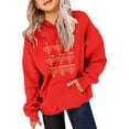 thumbnail image 3 of RUTAYY Girls Hoodies Long Sleeve Personality Print Warm Daily Wear Trendy Versatile Hooded Sweatshirt, 3 of 3
