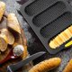 thumbnail image 5 of Silicone French Bread Pan and Hamburger Bun Pan Set Nonstick 4 Wave Baking Tray 6Cup Hamburger Bun M, 5 of 5