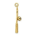 thumbnail image 2 of Gold Plated Sterling Silver Pickleball Paddle and Ball Charm Pendant with Chain for Women, 2 of 6