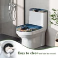 thumbnail image 4 of HELLHERO Black Cat Floral Pattern Elastic Bottom Polyester Toilet Dust Cover Set Stretch Toilet Bowl Cover & Machine Washable for Bathroom Supplies, 4 of 8