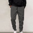 thumbnail image 1 of AherBiu Sweatpants for Men Fleece Lined Drawstring Elastic Waisted Pants Fall Winter Thermal Casual Trousers, 1 of 7