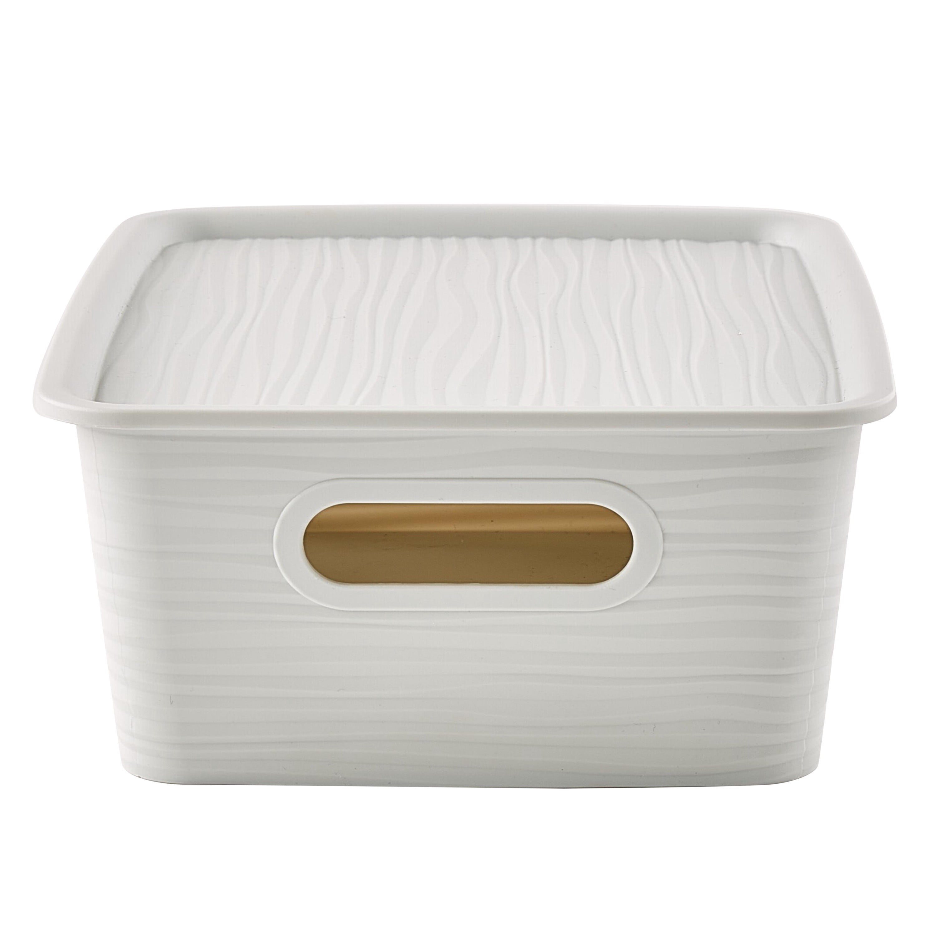 Simplify Medium Wave Pattern Storage Box in Grey