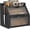 Black, variant on Farmhouse Breadbox Organizer - Large Wooden Double Layer Bread Bin with Acrylic Window, Black