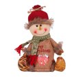 thumbnail image 1 of Bolsa de regalo, soporte de regalo de decoración de Navidad, colgante de Navidad, tamaño compacto, cesta de frutas, muñeca suave, accesorios Kits de decoración para fiestas Forma de muñeco de nieve Inteprter HA069772-02, 1 of 6