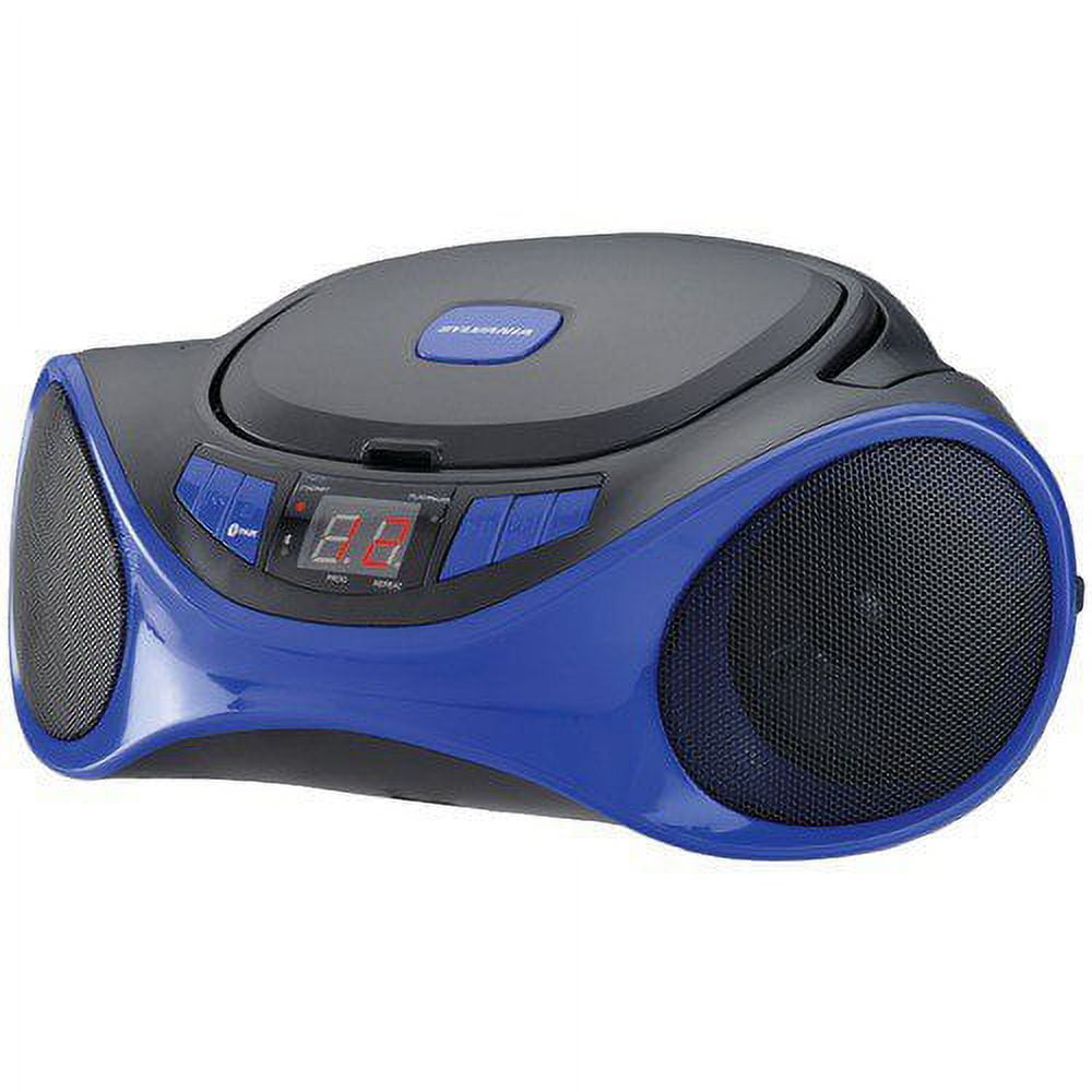 SYLVANIA SRCD1063BT-BLUE Bluetooth Portable CD Radio Boom Box Blue