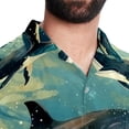 thumbnail image 5 of Whale Men's Hawaiian Printed Short Sleeve Button Down Casual Beach Shirt's, Unisex, 5 of 6