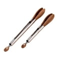 thumbnail image 5 of Wooden Tong for Cooking, Household Creative Cooking Tongs, Stainless Steel Anti-Slip Long Handle Wood Salad Tongs with Hanging Hole for BBQ, Serving Food, Salad Tossing, 5 of 7