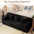 thumbnail image 2 of LUCKHAO 71" Corduroy Cloud Loveseat for Adults, Memory Foam Compressed Sofa for Living Room Bedroom, 2 of 7