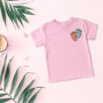 thumbnail image 2 of Ketyyh-chn99 Girls Short Sleeve Shirts Teen Girl Gifts Short Sleeve Shirt Tops Girls Summer Clothes Pink,5-6 Years, 2 of 4