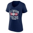 thumbnail image 2 of Women's Navy Clemson Tigers Americana Team V-Neck T-Shirt, 2 of 3