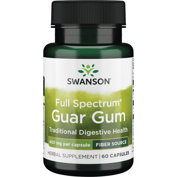 Swanson Full Spectrum Guar Gum 400 mg 60 Capsules.
