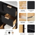 thumbnail image 7 of ARIEL Milan 55 Inch Single Oval Sink Bathroom Vanity with Carrara White Marble Countertop 1.5 Inch in Black, 7 of 7