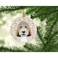 thumbnail image 2 of Doodle Tricolor #1 Christmas Ceramic Ornament 2.8 in x 2.8 in, 2 of 3