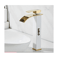 thumbnail image 4 of Mezclador Monomando Grifo Llave De Baño Cascada Lab.G Blanco, Dorado, 4 of 4