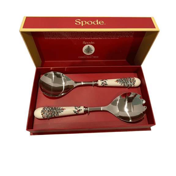 Spode Holiday Serving Utensils Set Christmas Tree Design