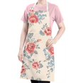 thumbnail image 5 of Pioneer Flower Floral Print Pattern Apron-Garden Aprons for Women with Pockets-Cotton Linen Waterproof Kitchen Cooking Gardening Aprons Adjustable for Kitchen,Cooking,BBQ and Salon 33x27 Inch, 5 of 7