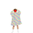 thumbnail image 2 of goowrom Family Cartoon Digital Printing Lamb Wool Warm Hooded Blanket, 2 of 10