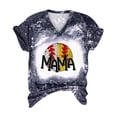 thumbnail image 4 of Mama T Shirts for Women Baseball Print Short Sleeve V Neck T-Shirt Letter Print Loose Fit Tee Shirt Tops Blouses, 4 of 5