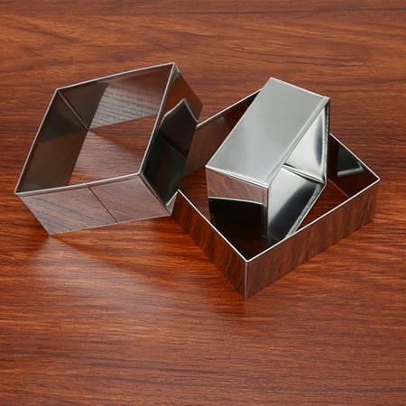 

Yesbay 1 Set Mousse Ring Food-grade Tasteless Stainless Steel Bakery Pastry Cookie Cutter for Restaurant
