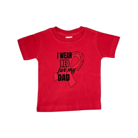 

Inktastic Sickle Cell Awareness I Wear Red For My Dad Gift Baby Boy or Baby Girl T-Shirt