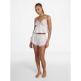 thumbnail image 2 of No Boundaries Satin Cami and Shorts Sleep Set, 2-Piece, Women's XS-XXL, 2 of 5