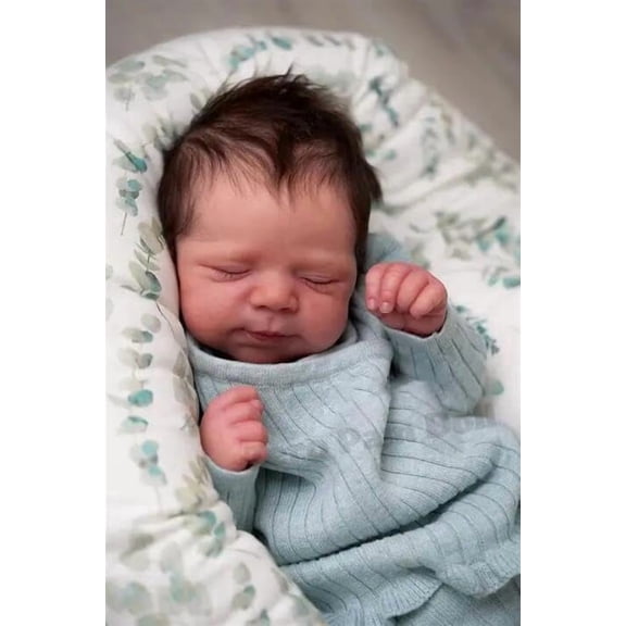 Reborn Baby Dolls, Silicone Baby Doll,18-inch Silicone Babys Dolls with Soft Cloth Body,Posable 3D Skin Realistic Babies,Real Life Babies,Life born with Accessories,Sleeping Newborn