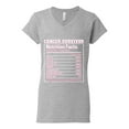 thumbnail image 2 of Wild Bobby Breast Cancer Survivor Nutrition Facts Breast Cancer Awareness Women Standard V-Neck Tee, Heather Grey, Small, 2 of 6