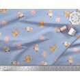 thumbnail image 2 of Soimoi Poly Georgette Fabric Circle,Pig & Sheep Kids Printed Craft Fabric by The Yard 52 Inch Wide, 2 of 3