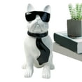 thumbnail image 4 of French Bulldog Statue, Resin Dog Statue Decoration, Modern Bulldog Figurines with Scarf Glasses, Home Decor Statue for Living Room, Bedroom, Coffee Table, 4 of 9