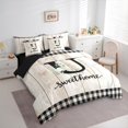 thumbnail image 3 of Castle Fairy 7-Piece King Bedding Set: Teens Flower Alphabet U Rustic Plaid Lodge Cabin Ultra Soft Decor, 3 of 8