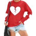 thumbnail image 6 of Valentine Sweatshirts For Women Cotton Couples Heart Graphic Crewneck Pullover Soft Fashion Valentines Shirts, 6 of 9