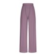 thumbnail image 3 of Bzhegqhd Women's High Waisted Sleep Pants Elastic Waist Comfy Home Wear Pajama Solid Color Loose Fit Lounge Trousers Soft Brushed Fleece Bottoms Cozy Nightwear Stretch, 3 of 8