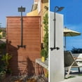 Black Outdoor Shower Faucet System 6" Rain Showerhead Exposed Shower Fixture Kit - Walmart.com