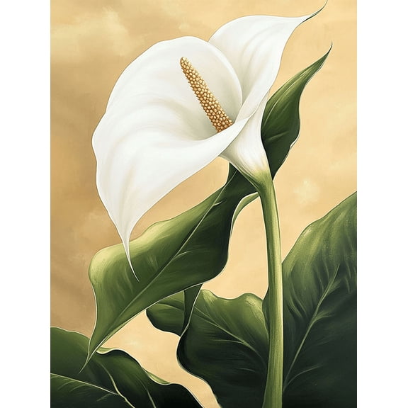 Calla Lily Decorative Painting/Canvas Art, Suitable for Decorating Living Room, Minimalist Botanical Illustration Wall Decor.