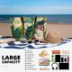 thumbnail image 5 of Easygdp Tropical Floral Jungle Bolsa de Viaje de Playa de Gran Capacidad, Bolsa Tote Perfecta para la Playa, Escapadas de Fin de Semana y Viajes, 5 of 7