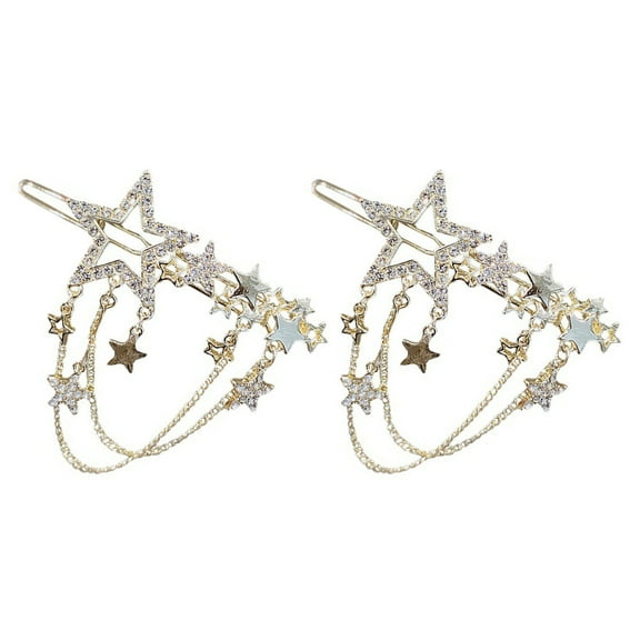 BESTOYARD Alloy Hairpins Side Clip for Women Various Occasions 2Pcs