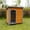 Brown Yellow, variant on 45" Large Solid Wood Dog House, Waterproof Pvc Plastic Roof, Breathable Wooden Doors