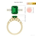 thumbnail image 5 of ANGARA Lab Grown 2.85 Ct Emerald-Cut Emerald Side Stone Engagement Ring for Women in 14K Yellow Gold (Size-10x8mm) | May Birthstone, Anniversary, Jewelry Gift for Women | Lab-Grown Emerald Ring, 5 of 9