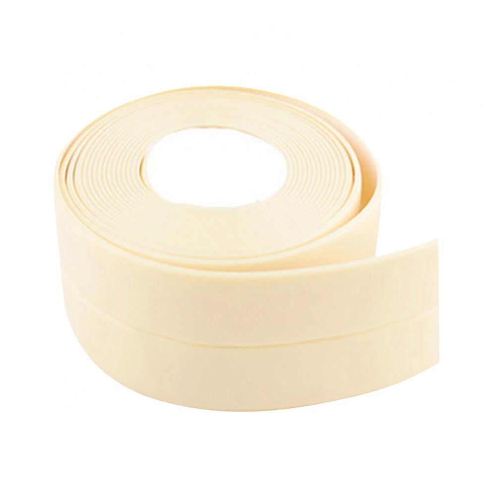 PE Self Adhesive Caulk Strip Sealing Tape for Bathtub 1.5 x 11Ft Bathtub Floor Wall Edge Protector Bathroom Beige Caulk Strip Caulk Tape Caulking Sealing Tape for Kitchen Countertop Toilet 