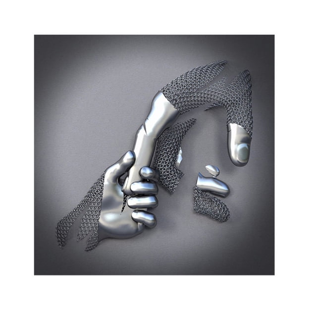 Corazón Arte Moderno Decorativo Metal Figura Estatua Arte Lienzo Pintura Colgante De Pared Sin Marco Decoración De La Habitación Noticed HA045134-02