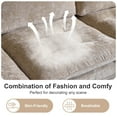 thumbnail image 3 of UBesGoo 130" L-Shaped Modular Sofa, Oversized Chenille Couch with Double Layered Cushions, 4 Seats Sleeper Set Living Room Furniture Sets, Khaki, 3 of 8