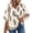 White, variant on Womens Summer Blouses Bohemian 3/4 Bell Sleeve Shirts for Women V Neck Flowy Casual Pleated Tops