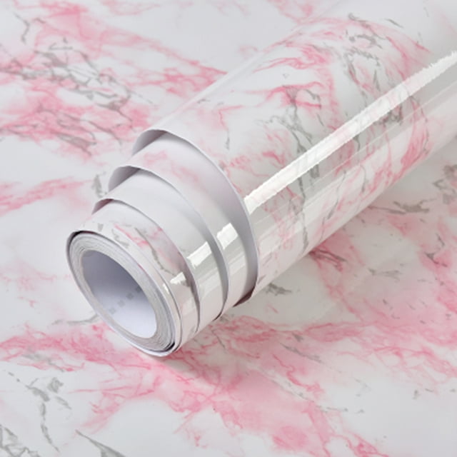 Labymos 5m Marble Pattern Water-resistant Moistureproof Removable Self Adhesive Wallpaper Peel & Stick PVC Wall