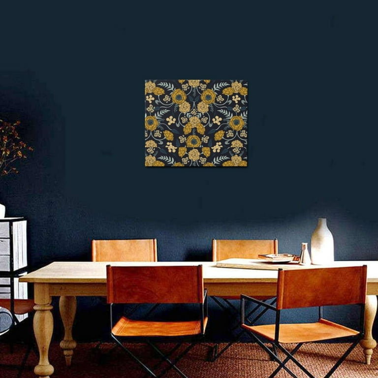 Navy Blue And Yellow Decor For Bathroom Blue Floral Shower Curtain,