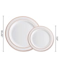 thumbnail image 5 of 350 Piece Rose Gold Dinnerware Set - 100 Rose Gold Plastic Plates - 50 Rose Gold Plastic Silverware - 50 Rose Gold Cups - 50 Linen Like Rose Gold Napkins, 50 Guest Disposable Rose Gold Dinnerware Set, 5 of 5