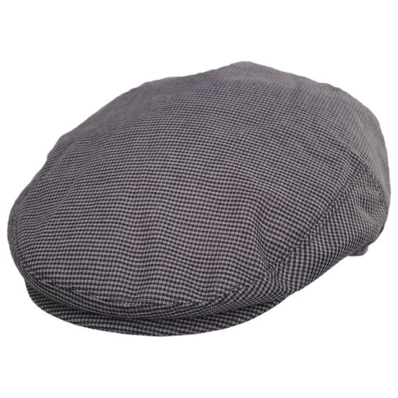 Talbot Micro Houndstooth Cotton Ivy Cap - S - Charcoal