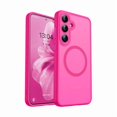thumbnail image 1 of Chenchen Designed for Samsung Galaxy S25 Case (2025) [Full Camera Protection] [Compatible with Magsafe] Translucent Matte Back Protective Phone Cover, Hot Pink, 1 of 1
