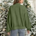 thumbnail image 4 of KHONTS Women's Fall Cardigans Oversized Long Sleeve Button down Sweaters Chunky Knit Jacket Trendy Outerwear Green XL, 4 of 4